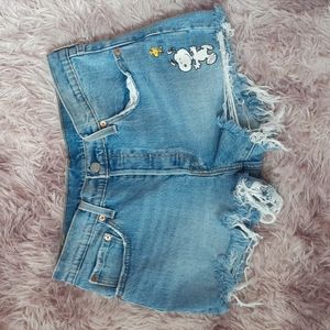 Levi's 501 Peanuts cutoff shorts